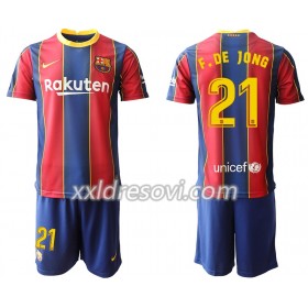 FC Barcelona Frenkie de Jong 21 Domaći Dječji Komplet Dresovi za Nogomet 2020-2021 (+ kratke hlače)